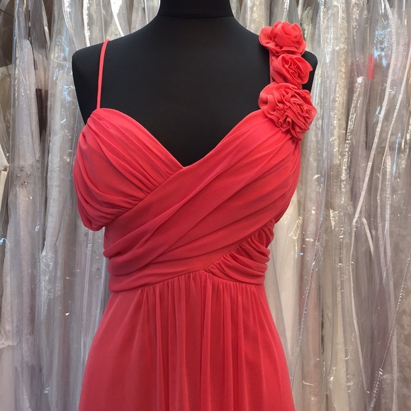 Coral Floral Formal Dress - Picture 2 of 5